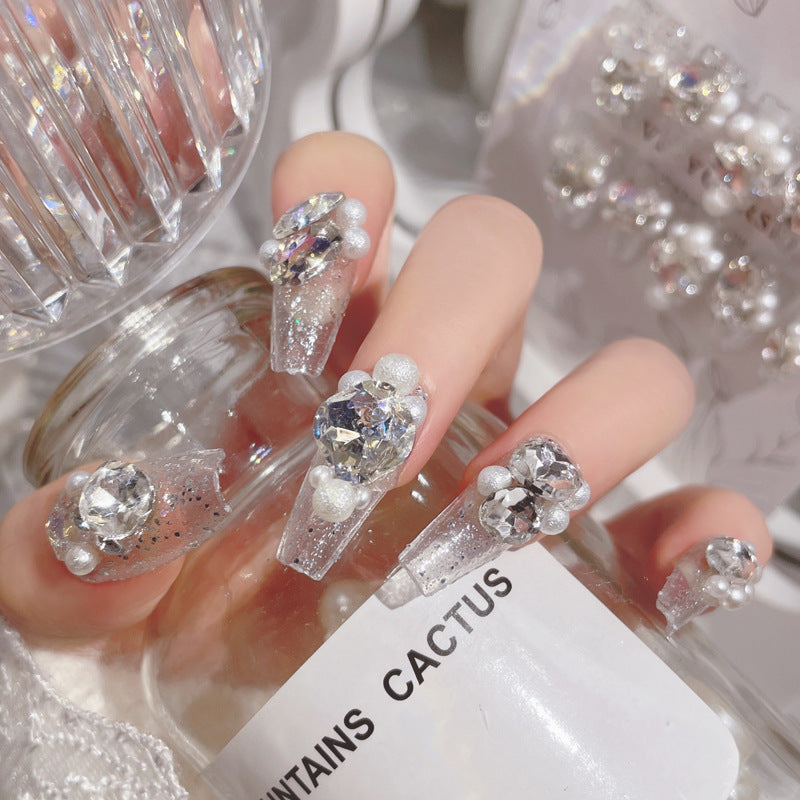 Rhinestone Manicure Wear Nail