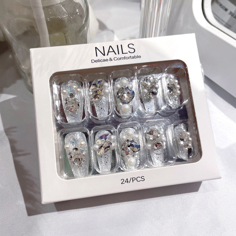 Rhinestone Manicure Wear Nail