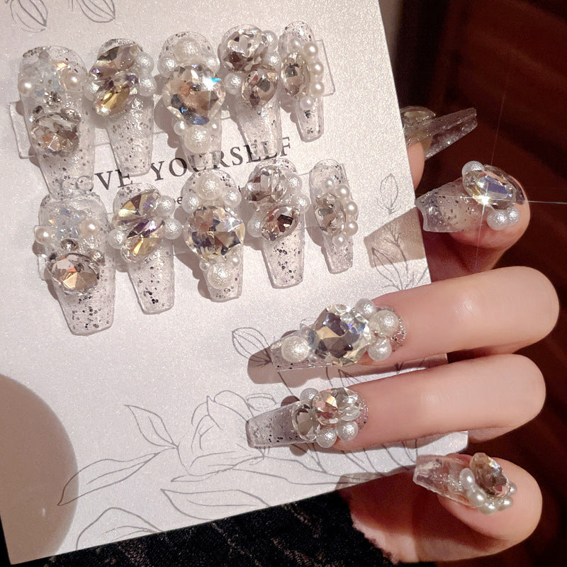 Rhinestone Manicure Wear Nail