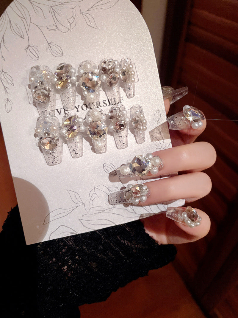 Rhinestone Manicure Wear Nail